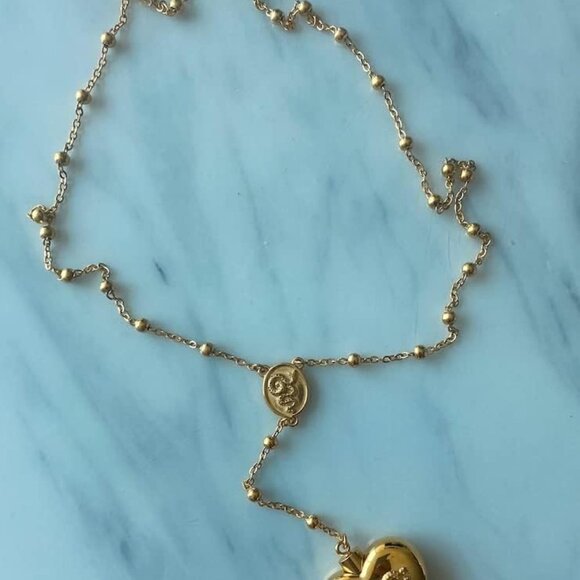 Saint Lana Del Rey Inspired Gold Plated Stainless Steel Stash Necklace - Picture 4 of 5